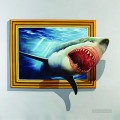 tiburón fuera de cuadro 3D